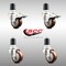 Service Caster 3 Inch 316SS Maroon Poly Swivel 1-3/4 Inch Stem Caster Lock Brake SCC, 2PK SS316TTLEX20S314-PPUB-MRN-2-S-2-134 - alternate 3